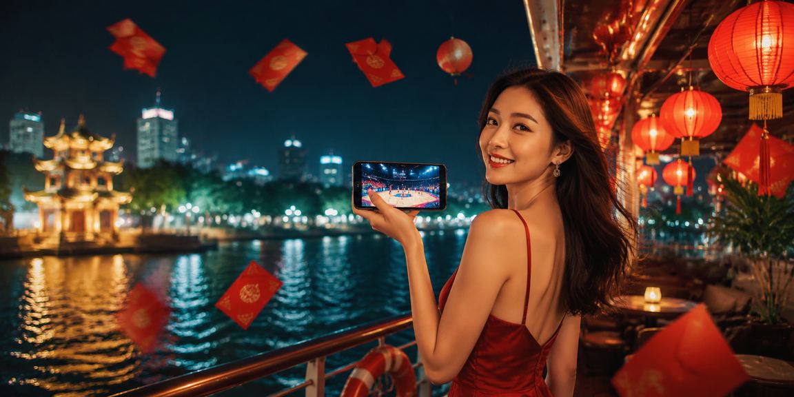Người dùng tại Hà Nội xem kèo thể thao trên di động dưới ánh đèn lồng